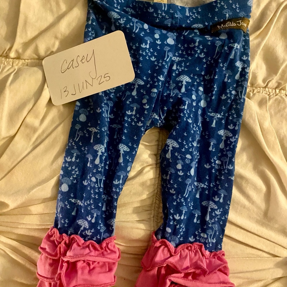 Kate Quine Blue and Pink 🍄 Baby Leggings